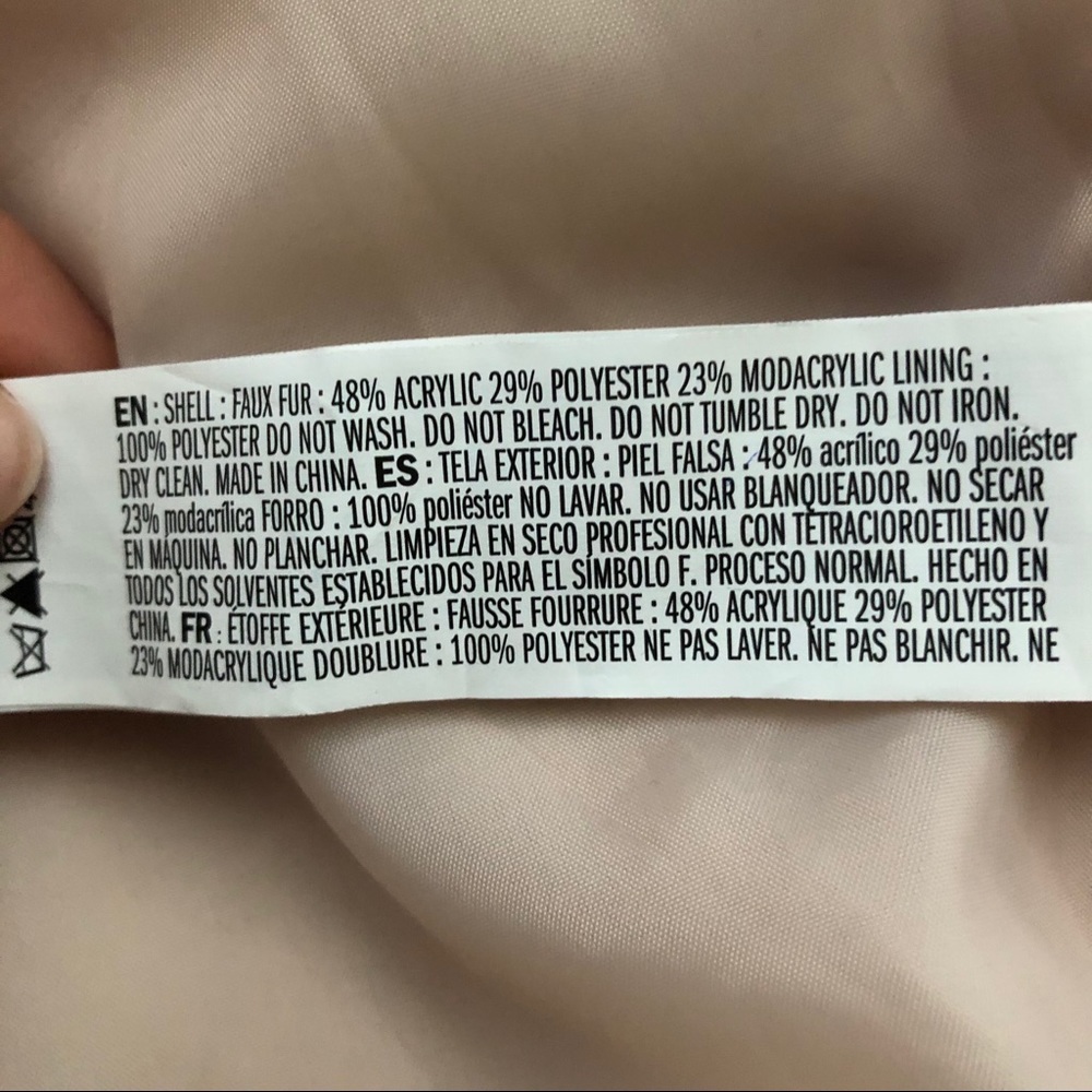 FUR! Blush Pink Faux Fur Jacket - Size Medium - Picture 9 of 11